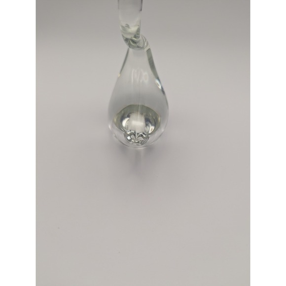 Vintage Clear Glass Swan Figurine Paperweight Elegant Tabletop Decor Accent - Picture 9 of 13